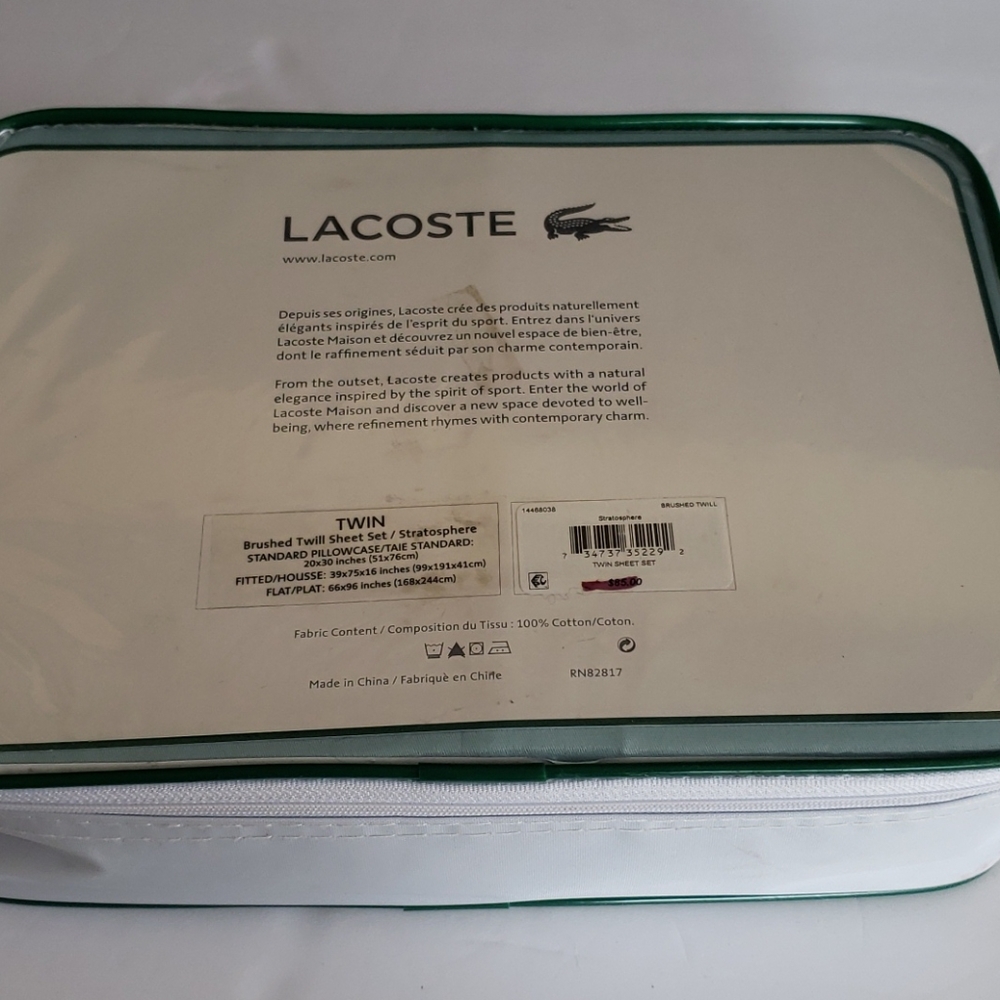 Lacoste sheets - Picture 2 of 4